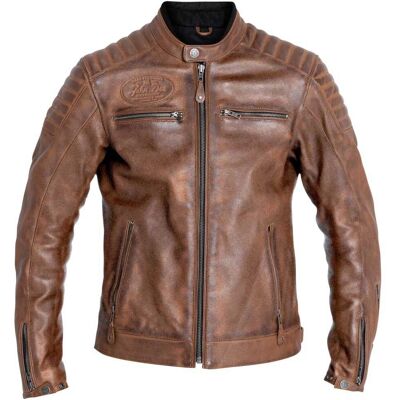JOHN DOE Chaqueta de cuero Dexter - Marrón - Chaqueta de moto JOHN DOE Chaqueta de cuero Dexter - Marrón - Chaqueta de moto