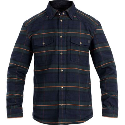 Chemise Moto John Doe - Bleu/Vert/Orange - Chemise moto - Publicité Chemise Moto John Doe - Bleu/Vert/Orange - Chemise moto - Publicité