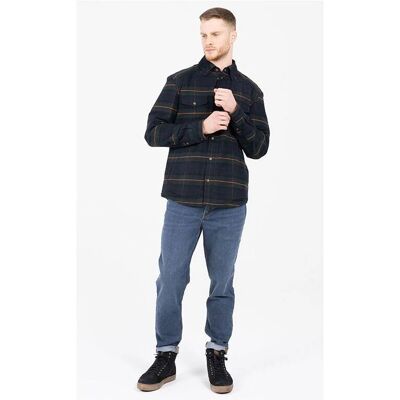 Camicia Moto John Doe - Blu Scuro/Verde/Arancione - Protezioni Livello 1 Camicia Moto John Doe - Blu Scuro/Verde/Arancione - Protezioni Livello 1