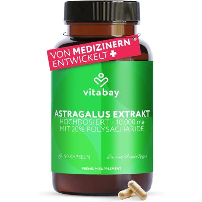 Vitabay Astragalus Extrakt 1600 mg Vegane Kapseln - Nahrungsergänzung Vitabay Astragalus Extrakt 1600 mg Vegane Kapseln - Nahrungsergänzung