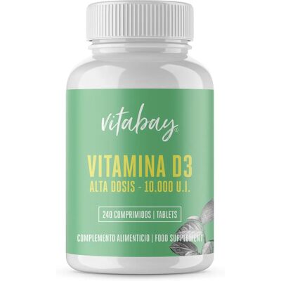 Vitabay Vegane D3 - 10.000 IU - 240 Tabletten - Unterstützt Immunsystem & Knochen Vitabay Vegane D3 - 10.000 IU - 240 Tabletten - Unterstützt Immunsystem & Knochen