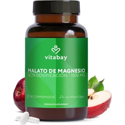 Vitabay Malato di Magnesio Vegano 1000 mg - Supporta Energia & Performance Vitabay Malato di Magnesio Vegano 1000 mg - Supporta Energia & Performance