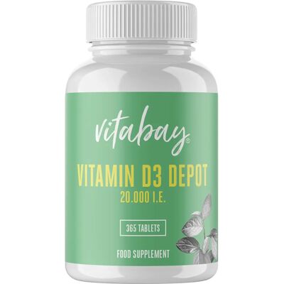Vitabay Vitamina D3 20000 UI a rilascio prolungato 365 compresse Vitabay Vitamina D3 20000 UI a rilascio prolungato 365 compresse