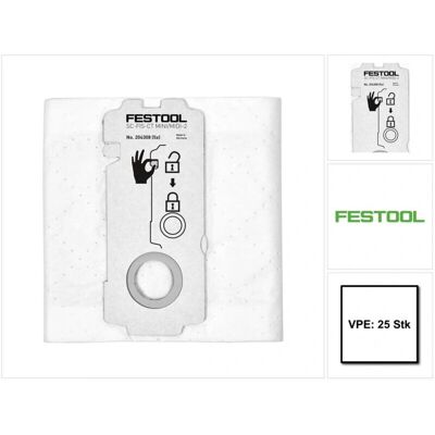 Festool - Sacchetto filtro Selfclean - CT Mini/Midi - 25 pezzi Festool - Sacchetto filtro Selfclean - CT Mini/Midi - 25 pezzi