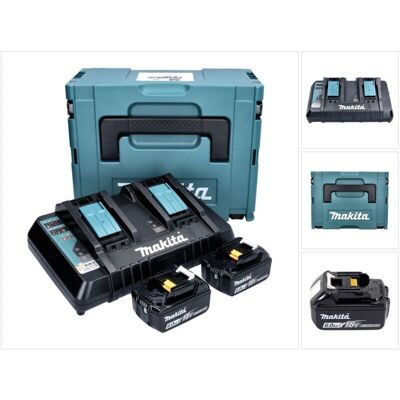 Kit d'Alimentation Makita - 2x Batteries 6.0Ah + Chargeur DC18RD - Publicité Kit d'Alimentation Makita - 2x Batteries 6.0Ah + Chargeur DC18RD - Publicité