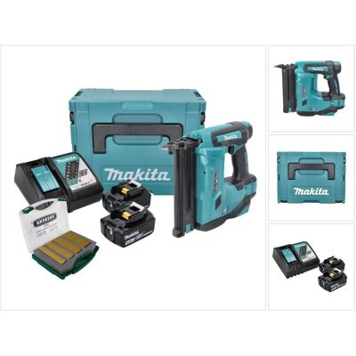 Makita D-BOX RTJ - Akku Nagler 18V 15-50mm 90° - Makpac + 2x Batterien Makita D-BOX RTJ - Akku Nagler 18V 15-50mm 90° - Makpac + 2x Batterien