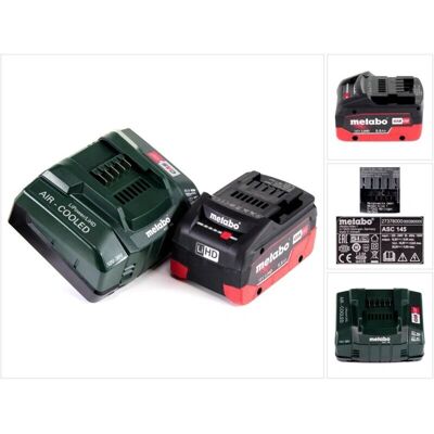 Metabo 18V Werkzeug Akku & Ladegerät - LiHD 5,5Ah Set Metabo 18V Werkzeug Akku & Ladegerät - LiHD 5,5Ah Set