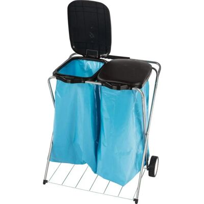 Nölle Secchio della Spazzatura - 20-130L, 2 Comparti, Nero, con Ruote Nölle Secchio della Spazzatura - 20-130L, 2 Comparti, Nero, con Ruote