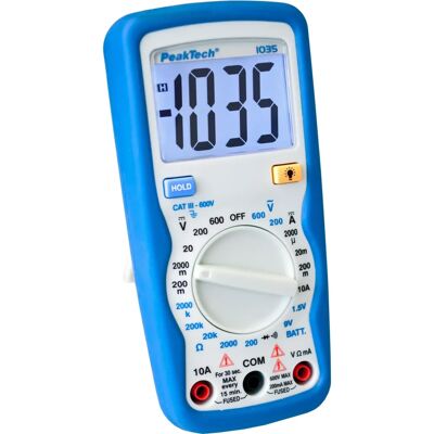 PeakTech P 1035 Multimetro - CAT III 600V Digitale PeakTech P 1035 Multimetro - CAT III 600V Digitale