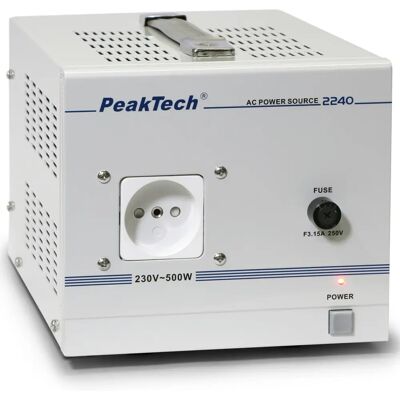 PEAKTECH P 2240 - Transformateur d'isolation - Sécurité, Portable, 500W - Publicité PEAKTECH P 2240 - Transformateur d'isolation - Sécurité, Portable, 500W - Publicité