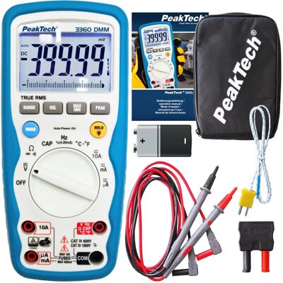 PeakTech P 3360 Multimetro Digitale True RMS - Impermeabile, 40000 Counts PeakTech P 3360 Multimetro Digitale True RMS - Impermeabile, 40000 Counts
