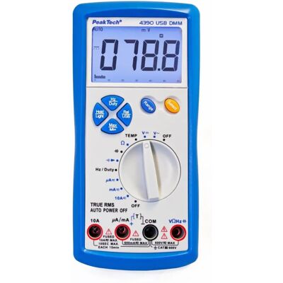 PeakTech P 4390 - Multimètre numérique avec USB - CAT III 600 V - Publicité PeakTech P 4390 - Multimètre numérique avec USB - CAT III 600 V - Publicité