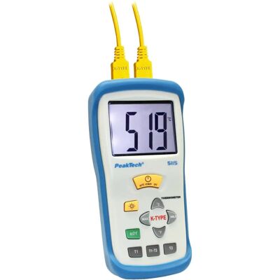 PeakTech Digitális Hőmérő - 2 Csatorna - -50°C-tól +1300°C-ig PeakTech Digitális Hőmérő - 2 Csatorna - -50°C-tól +1300°C-ig