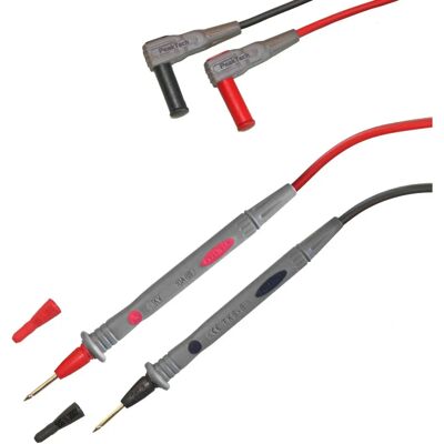 PeakTech TKS-8 Multimeter Test Leads - 120cm, Red/Gray PeakTech TKS-8 Multimeter Test Leads - 120cm, Red/Gray