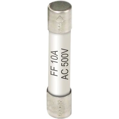 Peaktech P7620 Fuse - 6.3x32mm, 500V, 10A, AR, ff Peaktech P7620 Fuse - 6.3x32mm, 500V, 10A, AR, ff