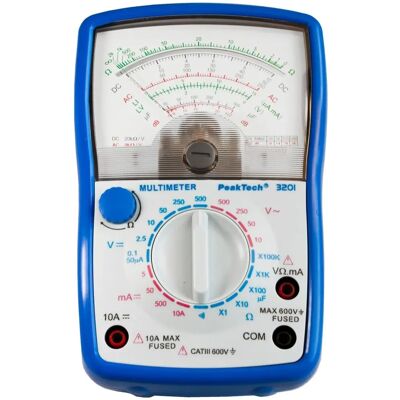 PeakTech Analog Multimeter - Widerstand, Spannung, Strom - CAT III 600V PeakTech Analog Multimeter - Widerstand, Spannung, Strom - CAT III 600V