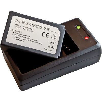 Set de Batería y Cargador Lithium-Polímero PeakTech - Compatible con Multímetro Set de Batería y Cargador Lithium-Polímero PeakTech - Compatible con Multímetro