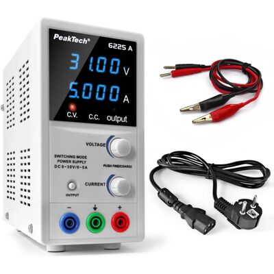 PeakTech 6225 a 1 - Regulierbares Labor-Netzteil - DC 0-30V, 0-5A PeakTech 6225 a 1 - Regulierbares Labor-Netzteil - DC 0-30V, 0-5A