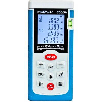Peaktech P 2800 A Medidor de distancia láser - 40m, ±2mm Peaktech P 2800 A Medidor de distancia láser - 40m, ±2mm