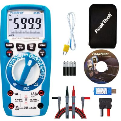 Peaktech 3445 - True RMS Digitalmultimeter - IP67 Wasserdicht - Bluetooth 4.0 Peaktech 3445 - True RMS Digitalmultimeter - IP67 Wasserdicht - Bluetooth 4.0