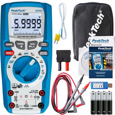 PeakTech Digitális multiméter P 3442 True RMS Bluetooth - Multiméter PeakTech Digitális multiméter P 3442 True RMS Bluetooth - Multiméter