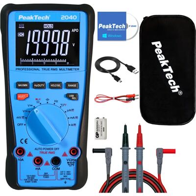 Peaktech 2040 Multimeter - True RMS, USB, 1000V Peaktech 2040 Multimeter - True RMS, USB, 1000V