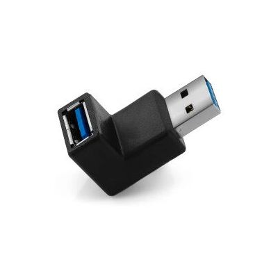 deleyCON MK700 - 90° USB 3.0 A macho para fêmea A - Preto - Adaptador USB deleyCON MK700 - 90° USB 3.0 A macho para fêmea A - Preto - Adaptador USB