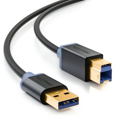 deleyCON - MK754 - USB-A para USB-B - 2 m - Cabo USB deleyCON - MK754 - USB-A para USB-B - 2 m - Cabo USB