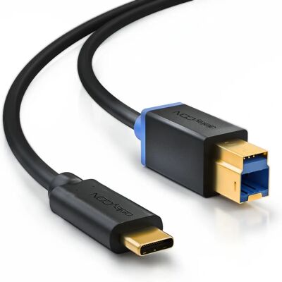 DELEYCON - MK1062 - USB-C - USB-B - Cabo USB DELEYCON - MK1062 - USB-C - USB-B - Cabo USB
