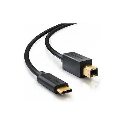 deleyCON Cabo USB-C para USB-B 2m - Preto USB 2.0 cabo USB deleyCON Cabo USB-C para USB-B 2m - Preto USB 2.0 cabo USB