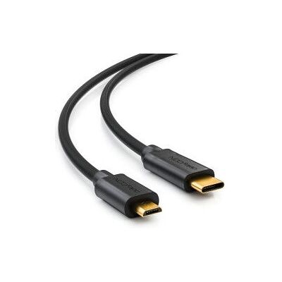 deleyCON USB 2.0 Micro/C Preto 1m Cable deleyCON USB 2.0 Micro/C Preto 1m Cable