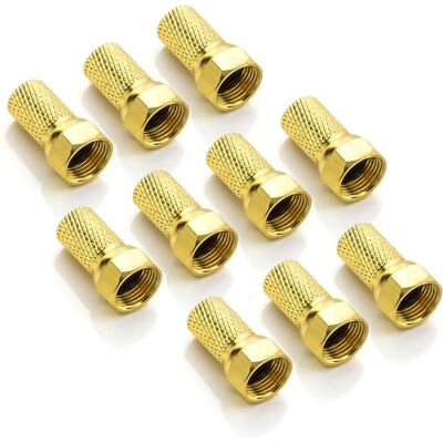 deleyCON - MK-MK2043 - Ouro - Conector F 7mm - Conector coaxial deleyCON - MK-MK2043 - Ouro - Conector F 7mm - Conector coaxial