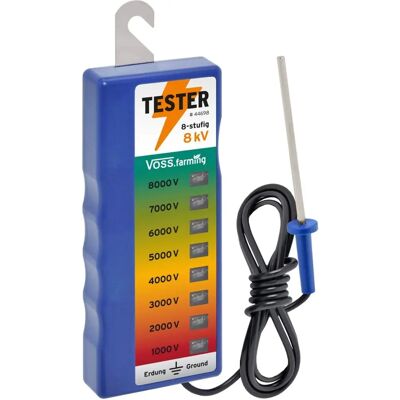 Testeur de clôture Voss farming - 8 niveaux - 1 000-8 000V - Publicité Testeur de clôture Voss farming - 8 niveaux - 1 000-8 000V - Publicité
