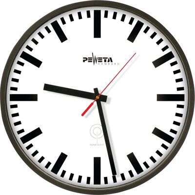 Peweta - Wanduhr Kunststoff Funk 30 cm - Wanduhr Peweta - Wanduhr Kunststoff Funk 30 cm - Wanduhr