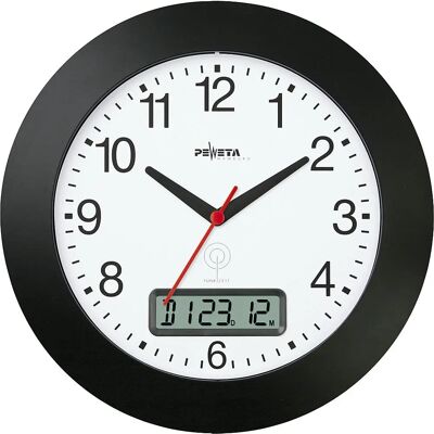 PEWETA Funkwanduhr 30cm - Präzise Zeit & Datum PEWETA Funkwanduhr 30cm - Präzise Zeit & Datum