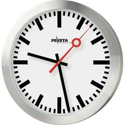 Reloj de Pared Peweta 30cm Plateado Cuarzo Minimalista Reloj de Pared Peweta 30cm Plateado Cuarzo Minimalista