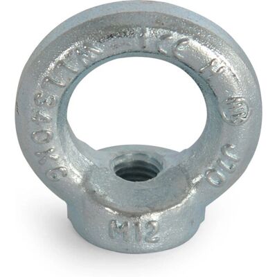 Riggatec M12 Galvanisierte Ringmutter - Tragfähigkeit 0,34t Riggatec M12 Galvanisierte Ringmutter - Tragfähigkeit 0,34t