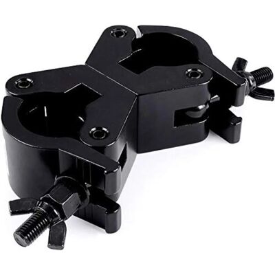 Riggatec Raccord Pivotant Noir 750 kg MKII (48-51 mm) - Double Collier - Publicité Riggatec Raccord Pivotant Noir 750 kg MKII (48-51 mm) - Double Collier - Publicité