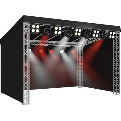 Naxpro-Truss Flachdach-Bühne - 3,00x3,00x2,56/2,99 m Naxpro-Truss Flachdach-Bühne - 3,00x3,00x2,56/2,99 m