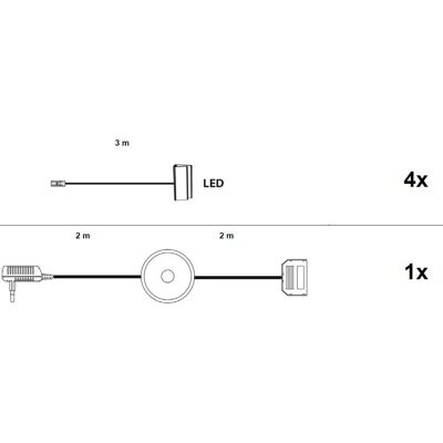 TRENDTEAM Glaskanten Schrank LED-Lampe - 3 Flammen, Weiß TRENDTEAM Glaskanten Schrank LED-Lampe - 3 Flammen, Weiß