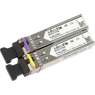 MikroTik S-4554LC80D - Paire de modules SFP avec 1x S-45LC80D & 1x S-54LC80D - Transceiver - Publicité MikroTik S-4554LC80D - Paire de modules SFP avec 1x S-45LC80D & 1x S-54LC80D - Transceiver - Publicité
