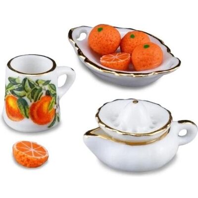 Reutter Miniatur Porzellan Orangen-Set - Sammler Geschenk Reutter Miniatur Porzellan Orangen-Set - Sammler Geschenk
