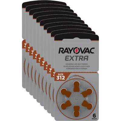 Rayovac - Extra Mercury Free - Size 312 - 60 pcs - Hearing Aid Battery Rayovac - Extra Mercury Free - Size 312 - 60 pcs - Hearing Aid Battery