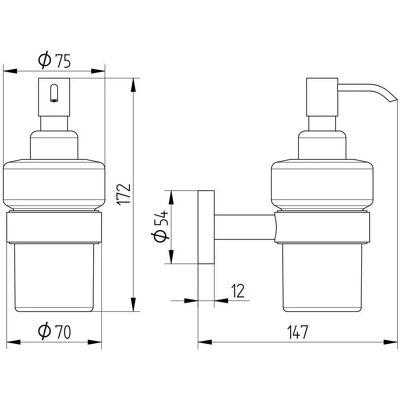 Kronenbach Radia Seifenspender, Glas - soap dispenser Kronenbach Radia Seifenspender, Glas - soap dispenser