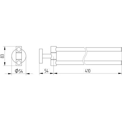 Kronenbach Radia Handtuchhalter - Schwenkbar Messing - Zum Kleben oder Schrauben Kronenbach Radia Handtuchhalter - Schwenkbar Messing - Zum Kleben oder Schrauben