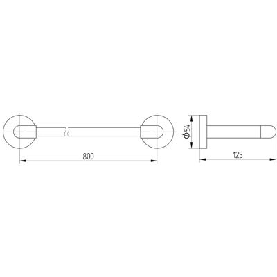Kronenbach Radia Doppelt Badetuchhalter - 80cm Badezimmerzubehör Kronenbach Radia Doppelt Badetuchhalter - 80cm Badezimmerzubehör