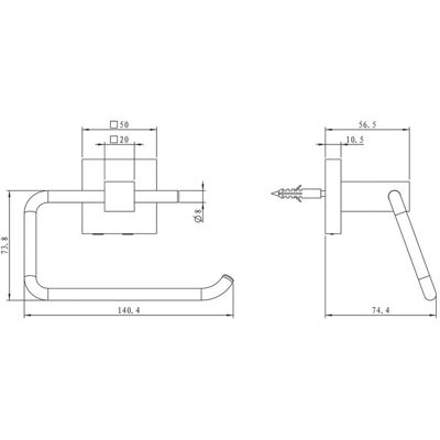 Kronenbach Quara Paper Holder - Paper Holder Kronenbach Quara Paper Holder - Paper Holder
