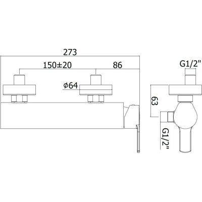 Kronenbach Neura 2.0 Aufputz-Brausearmatur - Duschanschluss 1/2" Kronenbach Neura 2.0 Aufputz-Brausearmatur - Duschanschluss 1/2"