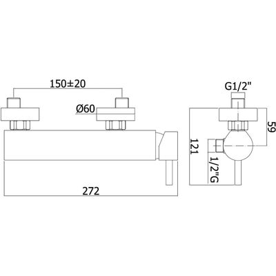 Kronenbach AQA 2.0 Aufputz-Brausemischer - 1/2" Anschluss, Rosetten Ø 6 cm Kronenbach AQA 2.0 Aufputz-Brausemischer - 1/2" Anschluss, Rosetten Ø 6 cm