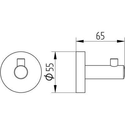 Kronenbach Styla-X 2.0 Haken - Gebürsteter Edelstahl Kronenbach Styla-X 2.0 Haken - Gebürsteter Edelstahl